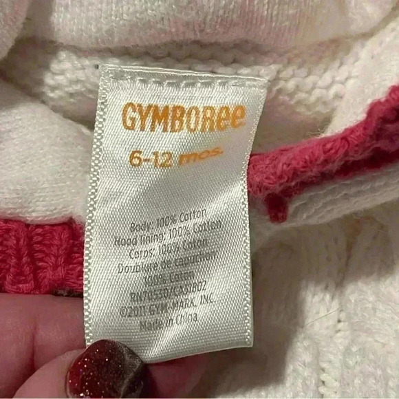 Gymboree EC sweater jacket cardigan 61-12 Months hooded Flower Buttons - Picture 3 of 4